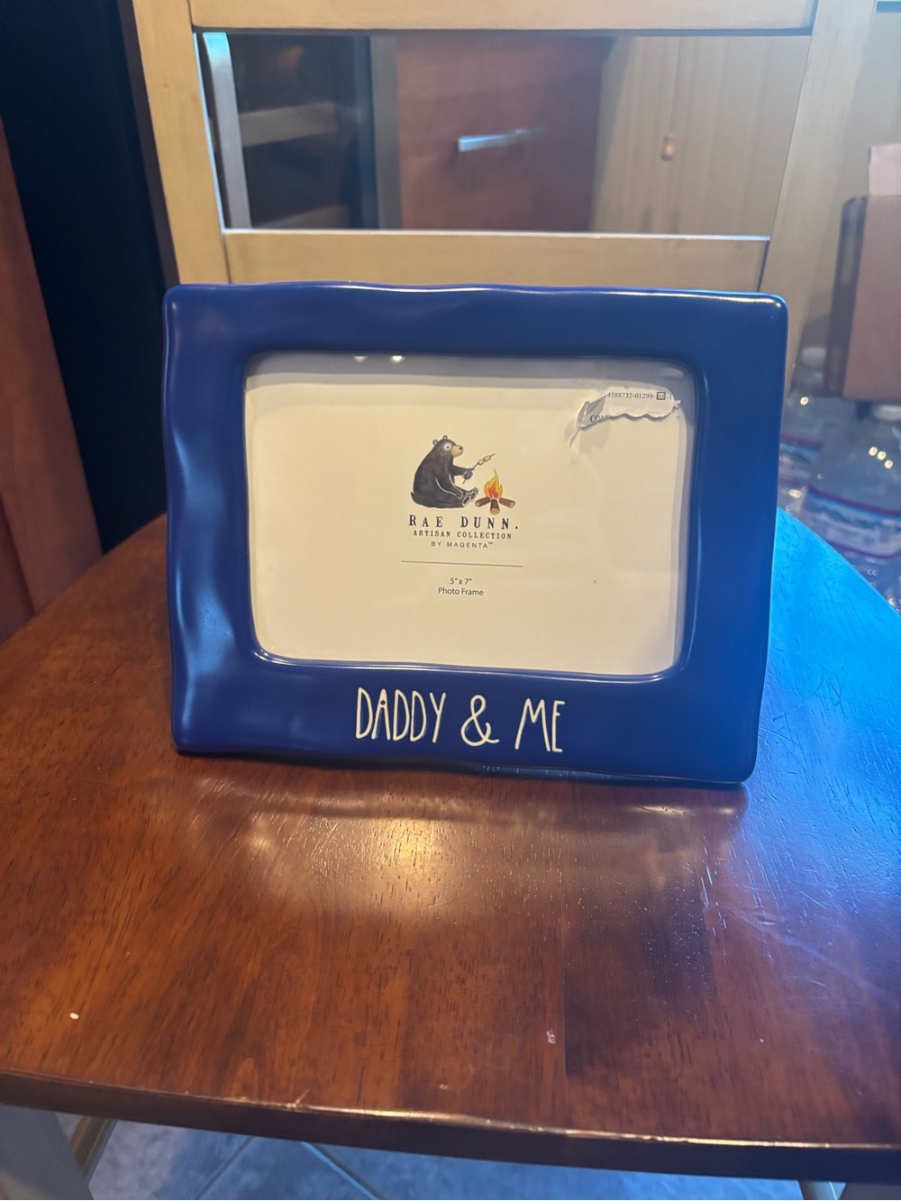 Rae Dunn 'Daddy & Me' Blue Ceramic Photo Frame 5x7